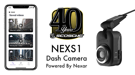 SCOSCHE Releases NEXS1 Smart, Full High Definition Dash Camera